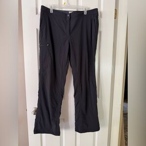 NWT L.L. Bean Dark Black Mid rise Cargo Trekking Trail Pants Straight Leg